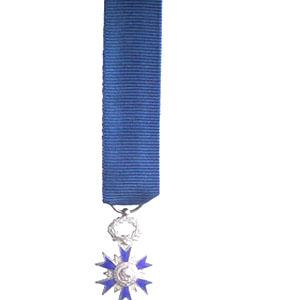 ORDRE NATIONAL DU MERITE CHEVALIER miniature reduction argent ONM