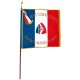 drapeau brodé honorifique 90x90cm