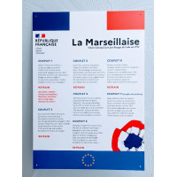 Panneau d’affichage la Marseillaise – PVC - 420x297mm – modèle moderne