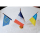 lot de 3 drapeaux 10x14cm  UKRAINE FRANCE EUROPE