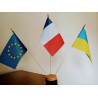 lot de 3 drapeaux 10x14cm  UKRAINE FRANCE EUROPE