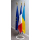 LOT DE 3 DRAPEAUX FRANCE UKRAINE EUROPE