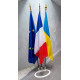 LOT DE 3 DRAPEAUX FRANCE UKRAINE EUROPE