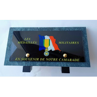 PLAQUE FUNERAIRE LES MEDAILLES MILITAIRES