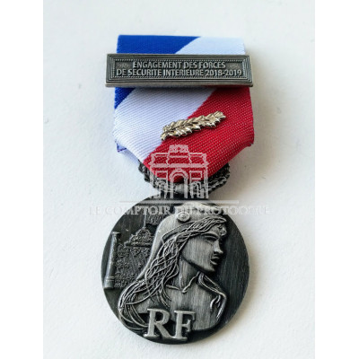 MEDAILLE DE LA SECURITE INTERIEURE ARGENT MSI