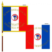 Drapeau brodé LE SOUVENIR FRANCAIS 90X90cm