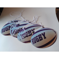 GUIRLANDE RUGBY BALLON 5M PAPIER 10 BALLONS.