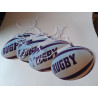 GUIRLANDE RUGBY BALLON 5M PAPIER 10 BALLONS.