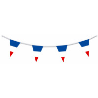 GUIRLANDE FRANCE TRICOLORE 10M plastique - 20 pavillons 20x30cm