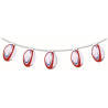 GUIRLANDE BALLON DE RUGBY 5M PAPIER 10 BALLONS.