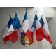 lot ECUSSON RF PALMES avec 5 drapeaux france 50x75cm