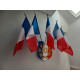 lot ECUSSON RF PALMES avec 5 drapeaux france 50x75cm