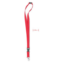 tour de cou rouge avec porte badge pvc