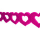 lot de 5 GUIRLANDEs PAPIER 2 COEURS FUSHIA 4M