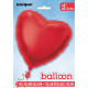 5 Ballons coeur rouge 45cm