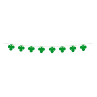 lot de 6 GUIRLANDES trèfle ST PATRICK 4m fanions 20 cm