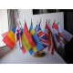 LOT DES 28 PAYS DE L UE + UE - drapeau tissu 10x15cm