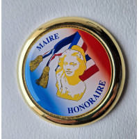 MEDAILLE DE MAIRE HONORAIRE 70mm couleur