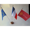 lot de 3 drapeaux 10x14cm  FRANCE EUROPE REGION