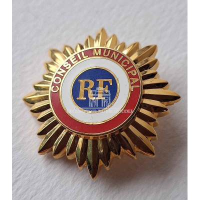 Insigne Conseil Municipal 40mm feuillage