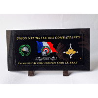 PLAQUE FUNERAIRE personnalisée 15X30cm