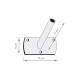 Fixation murale porte drapeaux 1 tube