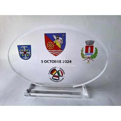 TROPHEE ACRYGLASS avec marquage couleur