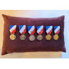 coussin de cérémonie 30x50cm bordeaux