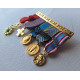 BARRETTE PORTE MEDAILLES reductions ou miniatures