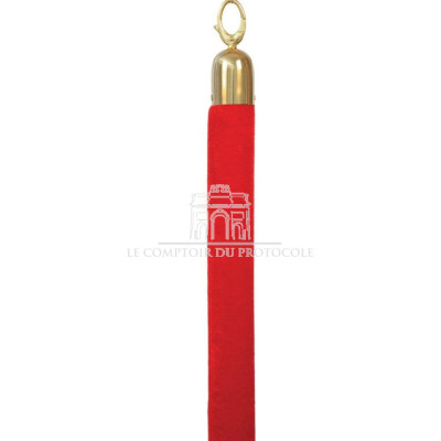 cordon rouge velours pour potelet