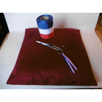 COUSSIN DE CEREMONIE BORDEAUX 40x40cm