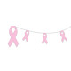 LOT DE 12 GUIRLANDES OCTOBRE ROSE RUBAN PLASTIQUE 10m