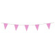 LOT DE 12 GUIRLANDES OCTOBRE ROSE TRIANGLE PLASTIQUE 10m