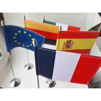 drapeau de table prestige pays européen