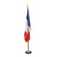 DRAPEAU FRANCE HONORIFIQUE SATIN sans franges avec socle