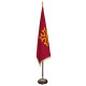 DRAPEAU FRANCE HONORIFIQUE SATIN sans franges avec socle