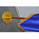 DRAPEAU SATIN EUROPE socle laiton