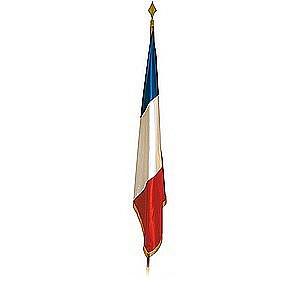 DRAPEAU LUXE SATIN avec franges bouillon OR