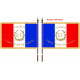 DRAPEAU LUXE SATIN avec franges bouillon OR