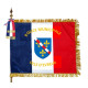 DRAPEAU LUXE SATIN avec franges bouillon OR