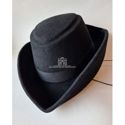 Tricorne noir pour dame