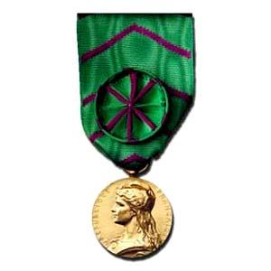 HONNEUR PENITENTIAIRE OR metal bronze dore