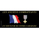 PLAQUE FUNERAIRE DES ANCIENS COMBATTANTS