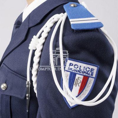FOURRAGERE Blanche - POLICE - Ferret Argent