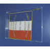 Vitrine plexi murale pour fanion maxi 70x70cm