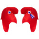 lot de 12 Bonnets phrygien rouge cocarde