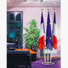 LOT DE 3 DRAPEAUX AVEC MAT ALU  2M - drapeau logo