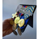 MONTAGE MEDAILLES PENDANTES support velours noir