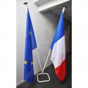 2 Drapeaux socle double